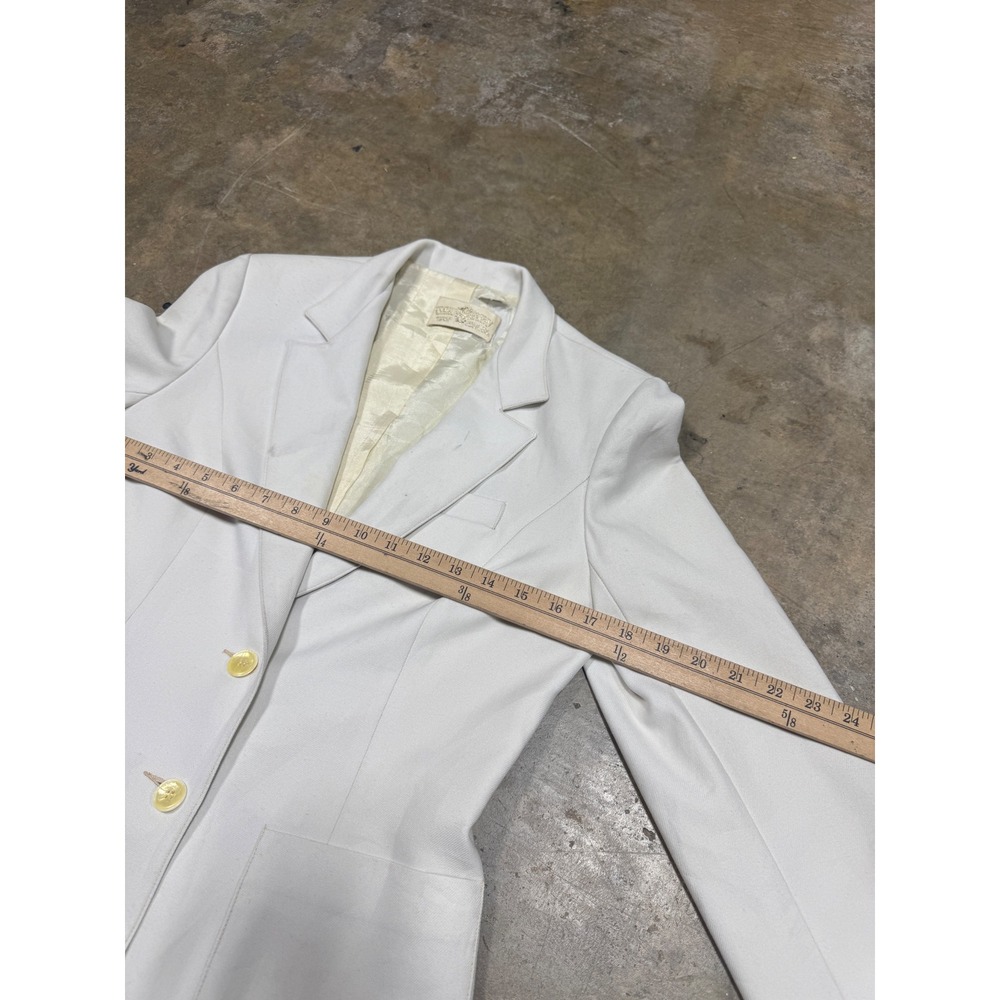 Vintage Levi Strauss & Co White Blazer Jacket Two Button Patch Pockets Womens M - Picture 3 of 16